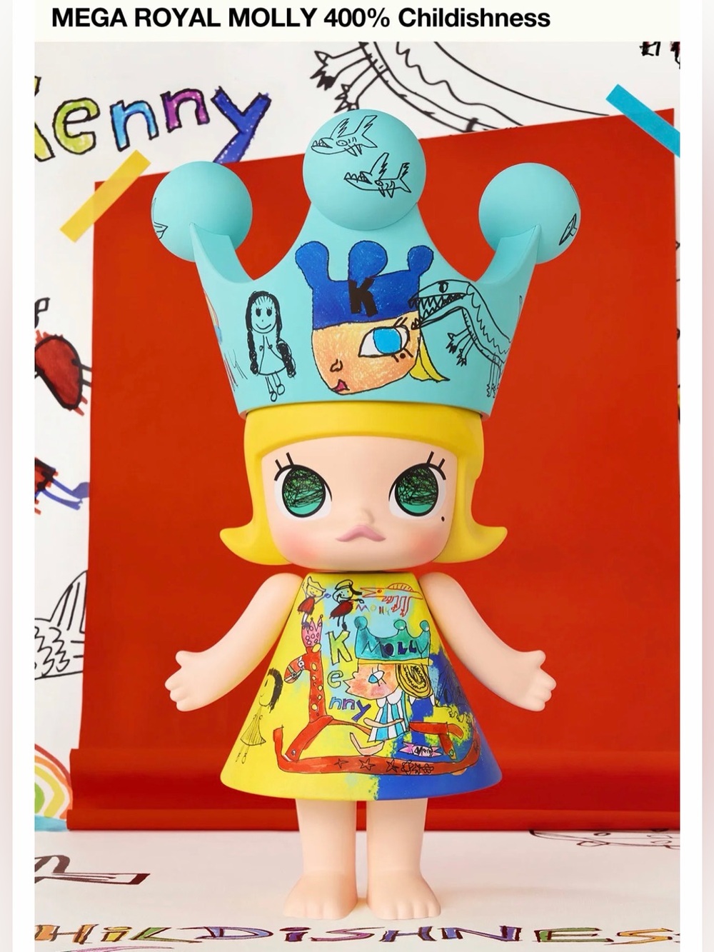 POP MART MEGA Royal Molly 400% Childishness Sealed NWT, condirmed - Picture 7 of 9
